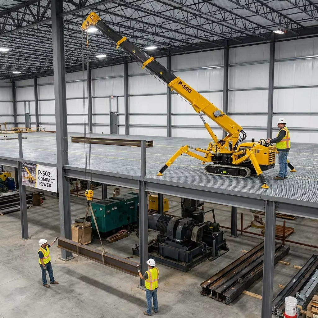 Compact Crawler Boom Lift - رافعة عنكبوتية صغيرة مدمجة بحمولة 3-8