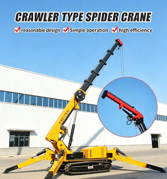 Compact Crawler Boom Lift - رافعة عنكبوتية مدمجة شديدة التحمل بحمولة