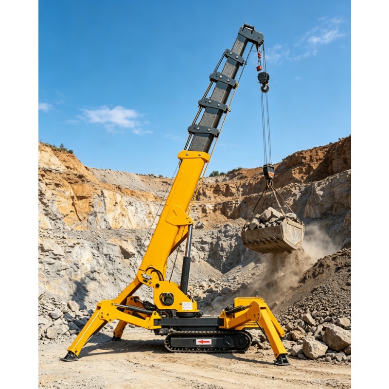 Compact Crawler Boom Lift - رافعة عنكبوتية كهربائية مجنزرة بذراع هيدروليكي