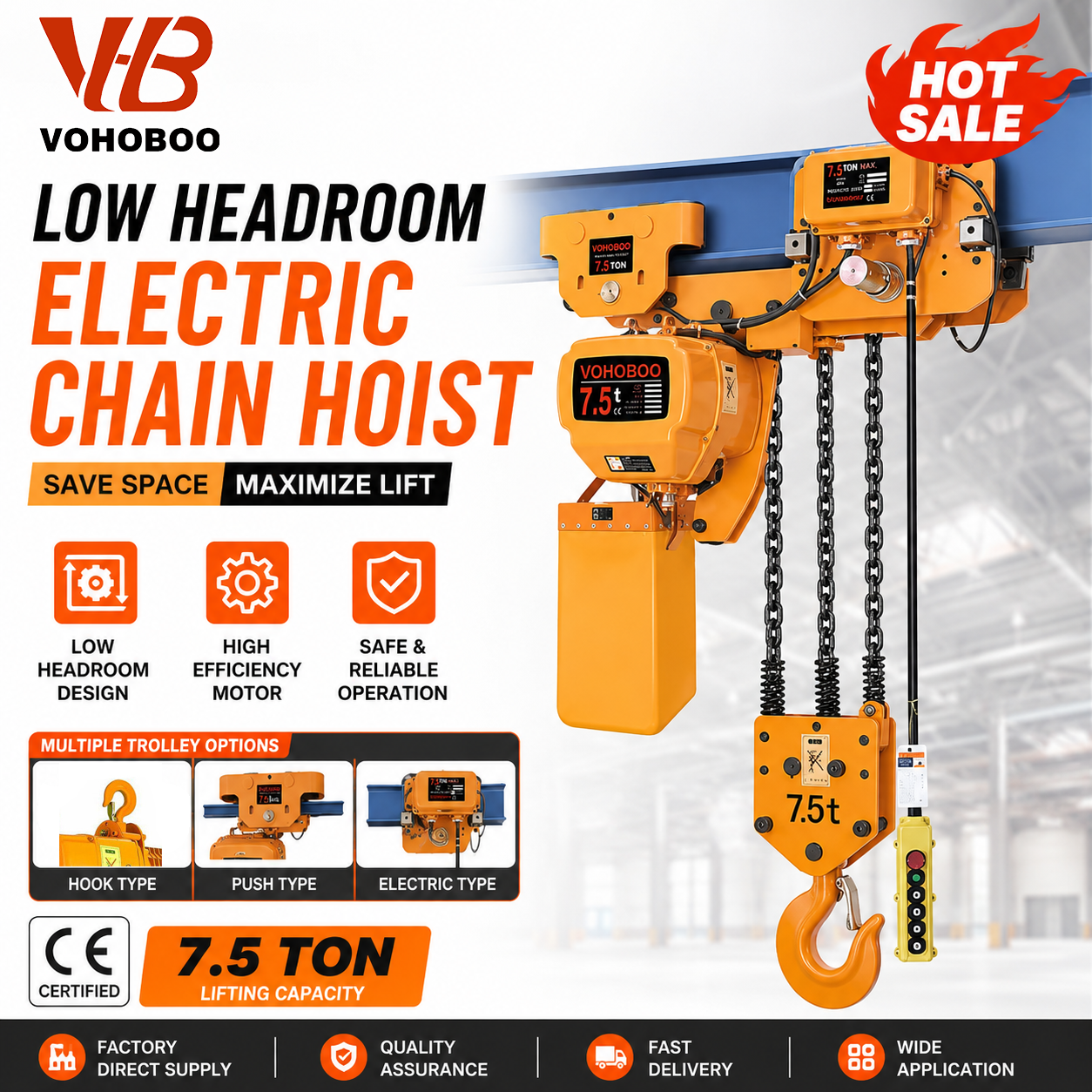 Heavy Equipment Supplier - رافعة سلسلة كهربائية احترافية للتحكم عن