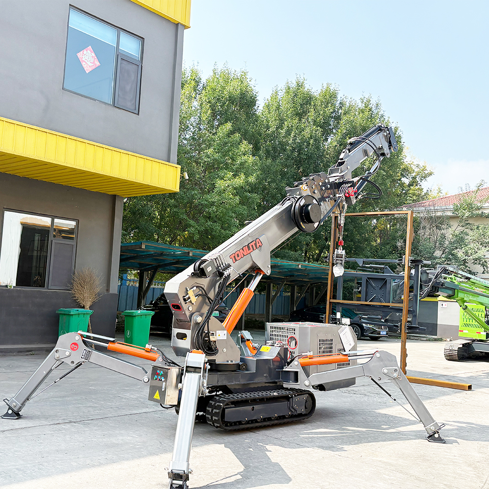رافعة عنكبوتية زجاجية مدمجة مخ - مراجعة Compact Crawler Boom Lift وسعره
