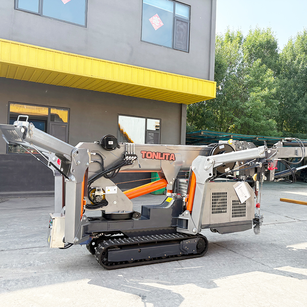رافعة عنكبوتية زجاجية مدمجة مخ - مراجعة Compact Crawler Boom Lift وسعره