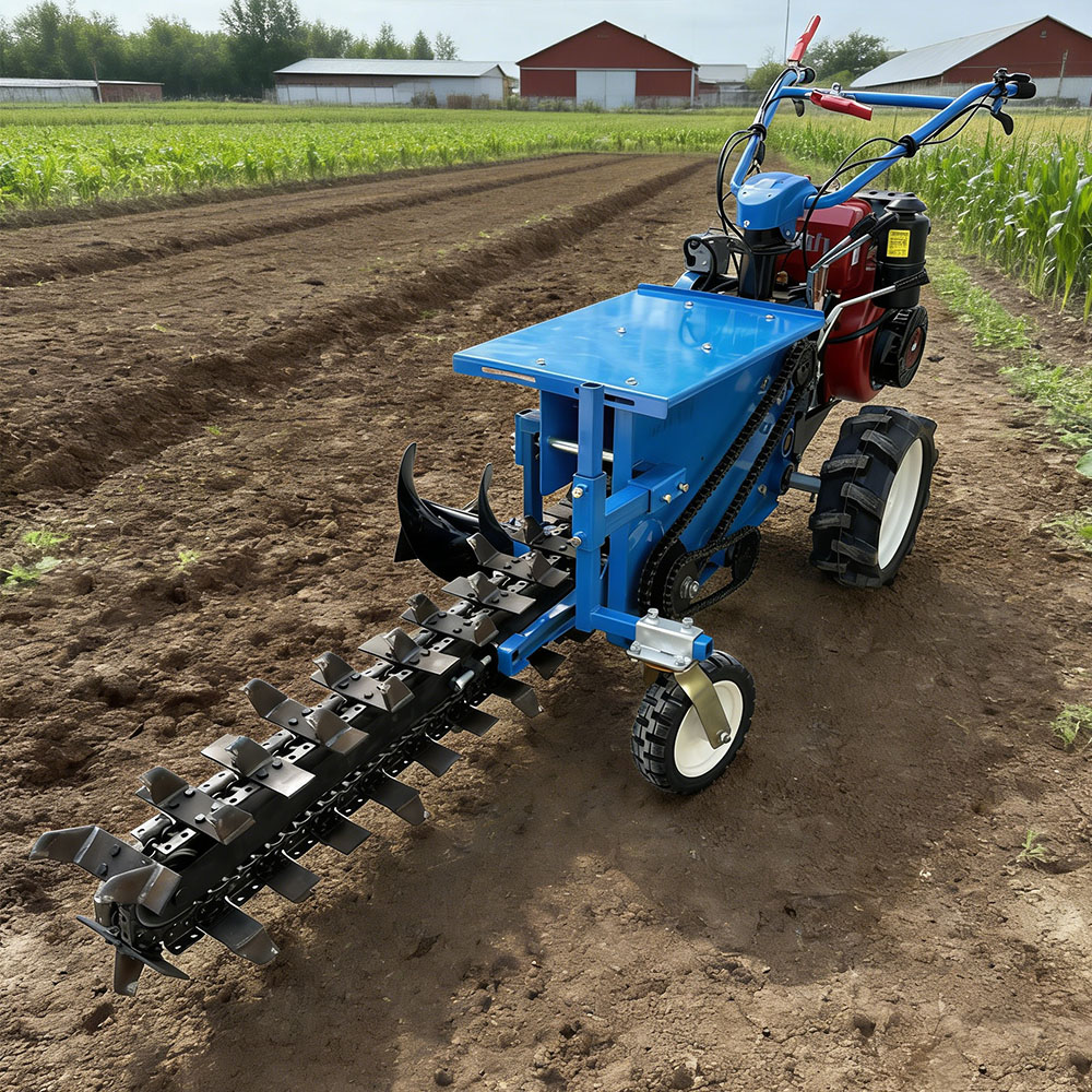 آلة حفر خنادق صغيرة مخصصة بقوة - مراجعة Trencher Machine Small وسعره