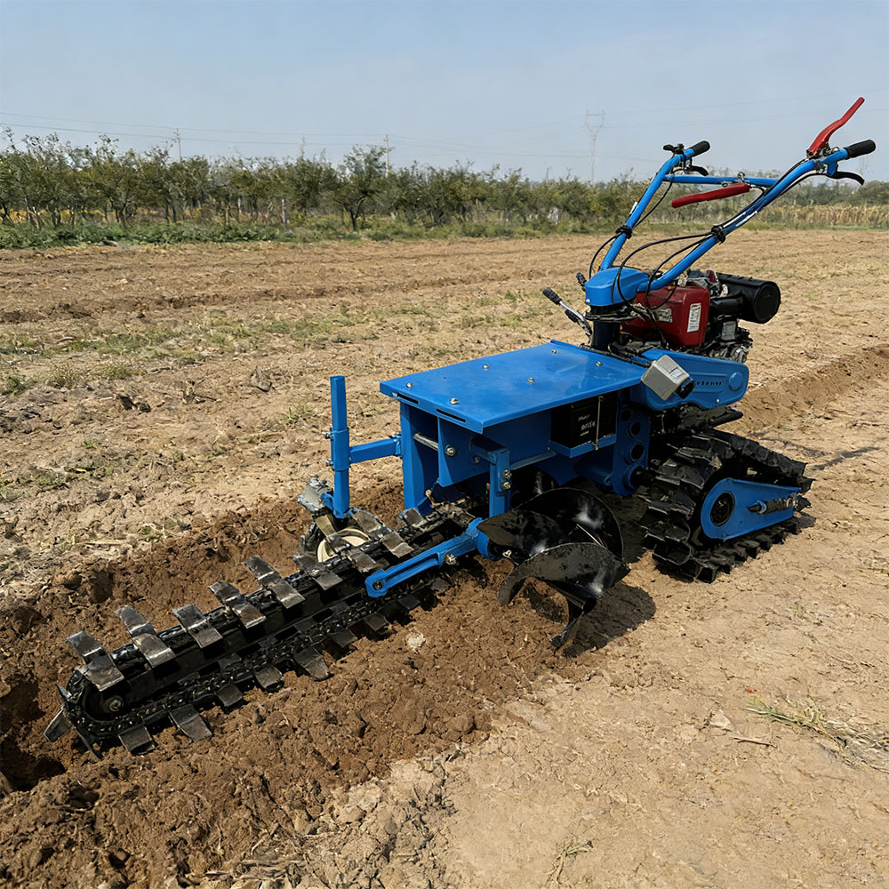 آلة حفر خنادق صغيرة مخصصة بقوة - مراجعة Trencher Machine Small وسعره