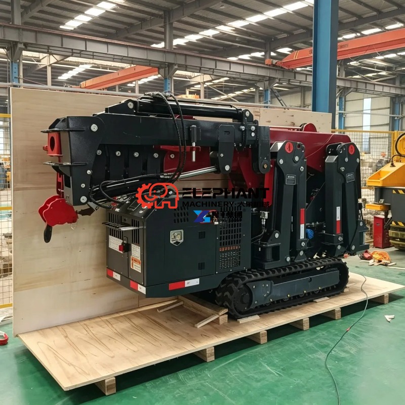 رافعة عنكبوتية هيدروليكية صغير - مراجعة Compact Crawler Boom Lift وسعره