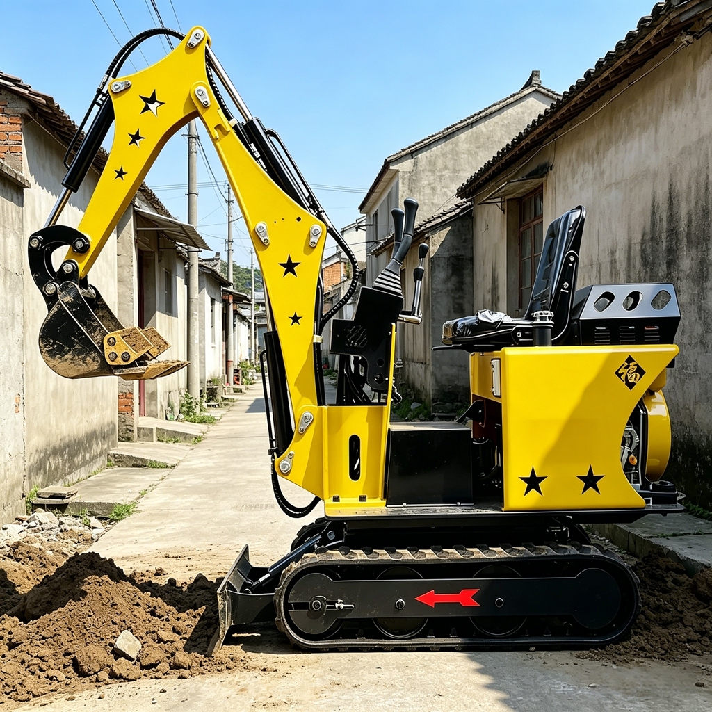 حفارة صغيرة 08/1.0 طن مع أداة  - مراجعة Trencher Machine Small وسعره