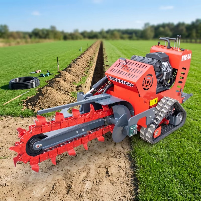 حفار خنادق بسلسلة بعمق 750 مم  - مراجعة Trencher Machine Small وسعره