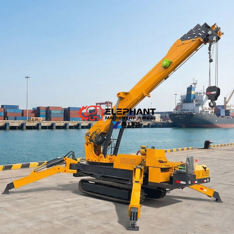 رافعة عنكبوتية صغيرة معتمدة من - مراجعة Compact Crawler Boom Lift وسعره