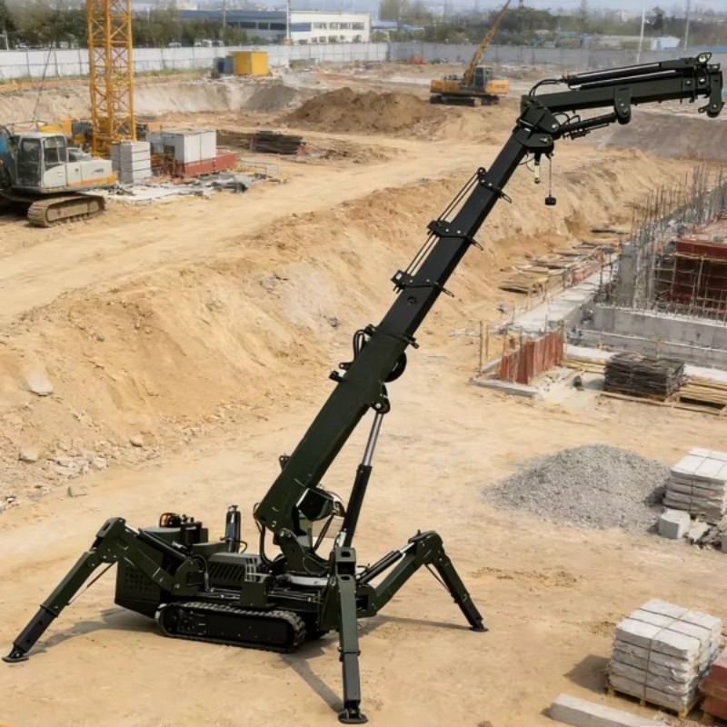 رافعة عنكبوتية بتحكم عن بعد بح - مراجعة Compact Crawler Boom Lift وسعره
