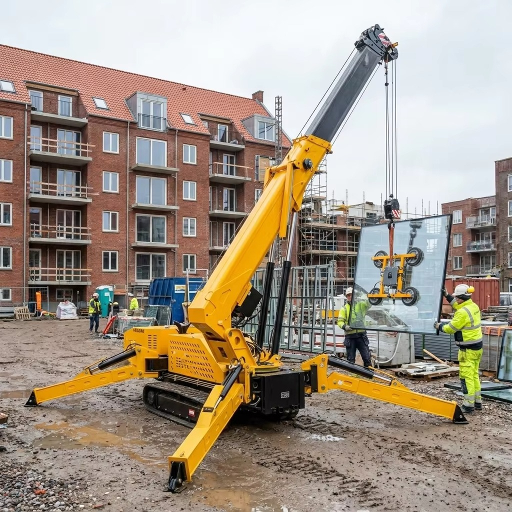 رافعة عنكبوتية مدمجة شديدة الت - مراجعة Compact Crawler Boom Lift وسعره