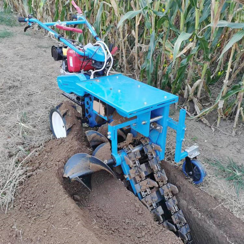 المشي خلف الخنادق الصغيرة سلسل - مراجعة Trencher Machine Small وسعره
