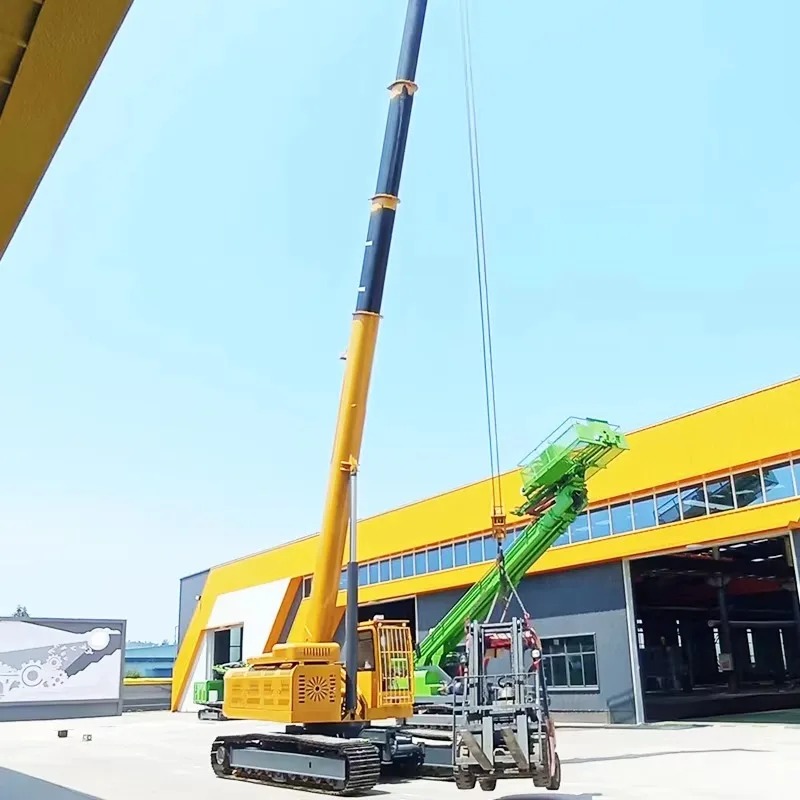 رافعة عنكبوتية كهربائية مجنزرة - مراجعة Compact Crawler Boom Lift وسعره